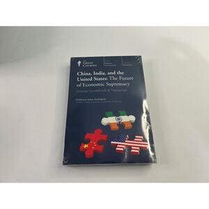Great Courses: China India and the United States 3-audio CDs & book SEALED